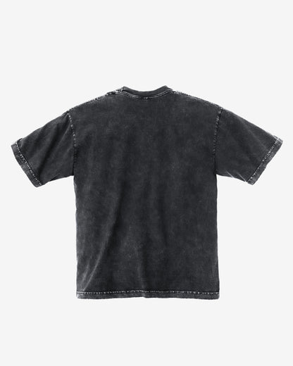 black crew neck logo t-shirt