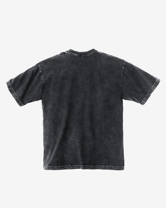 black crew neck logo t-shirt
