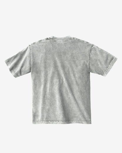 grey crew neck logo t-shirt