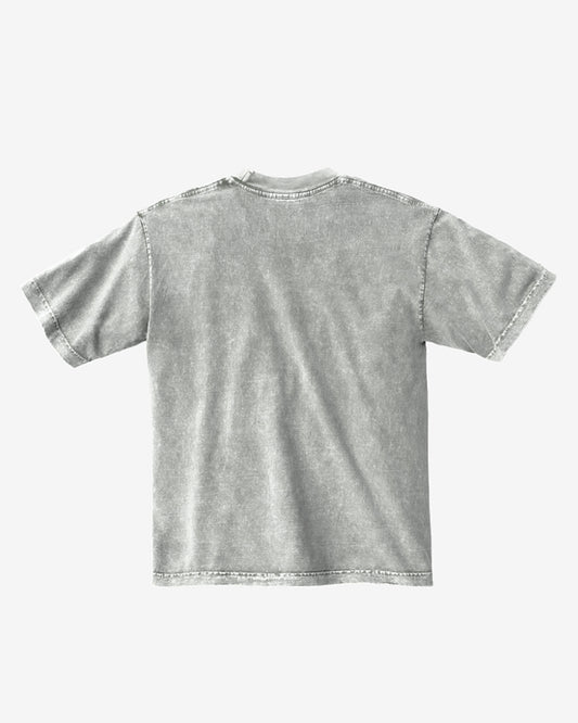 grey crew neck logo t-shirt