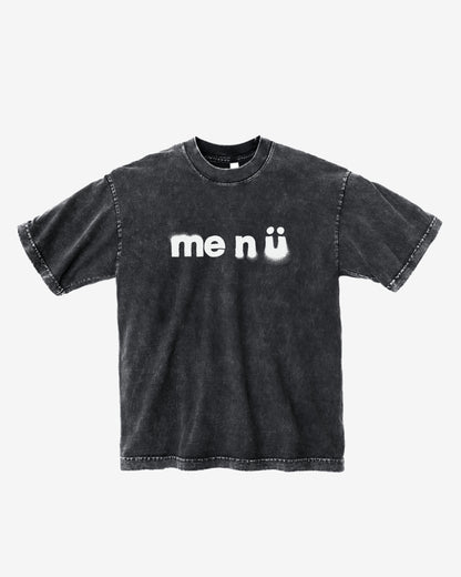 black crew neck logo t-shirt
