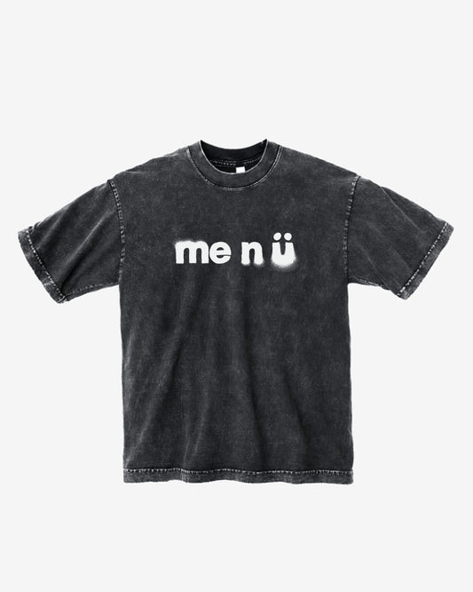 black crew neck logo t-shirt