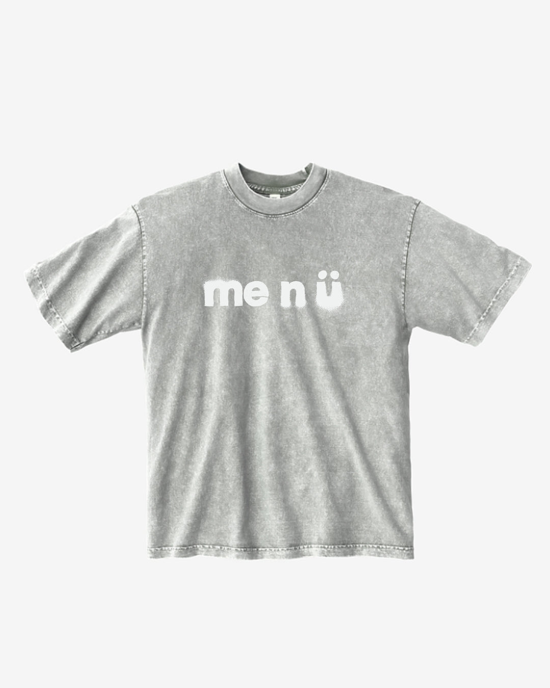 grey crew neck logo t-shirt