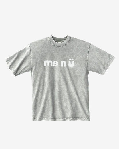 grey crew neck logo t-shirt