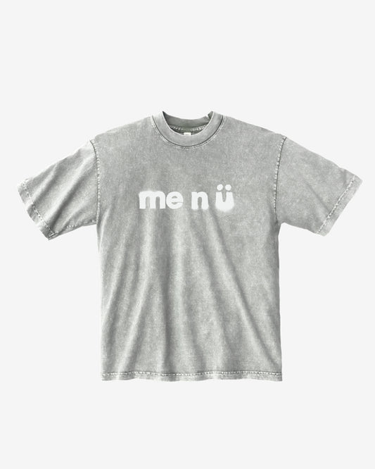 grey crew neck logo t-shirt